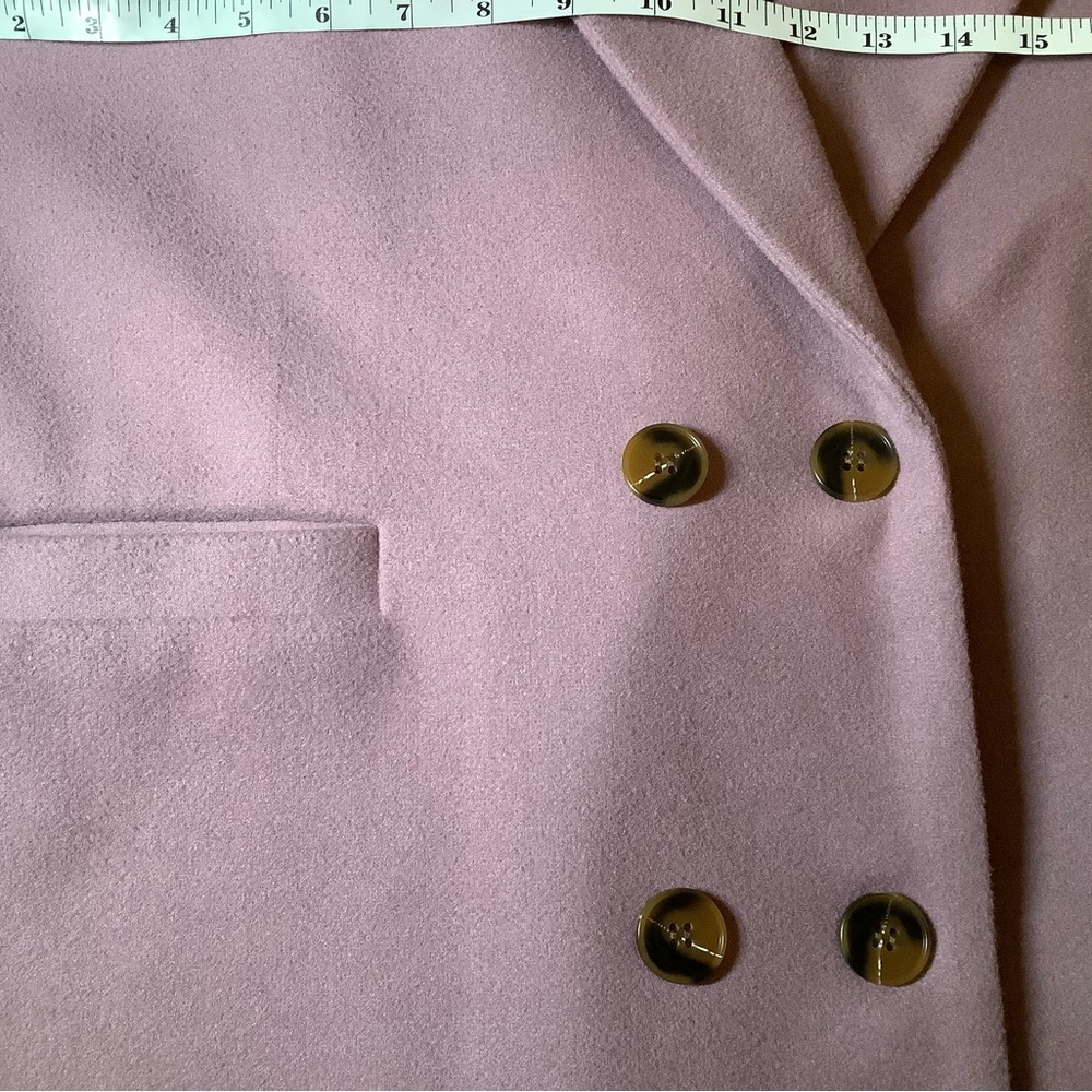 CoffeeShop Mauve Double-Breasted Peacoat - Women's XL - Like New - Picture 9 of 11